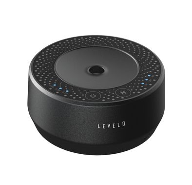Levelo Car Aroma Diffuser Vapor, Aluminum & Plastic Material, 400mAh Battery Capacity, 9 Hours Working Time, 1 Hour Charging Time - Black
