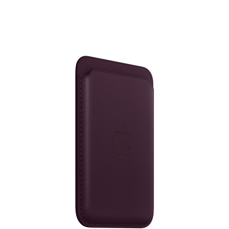 Apple Leather Wallet with MagSafe Compatible for iPhone - Dark Cherry