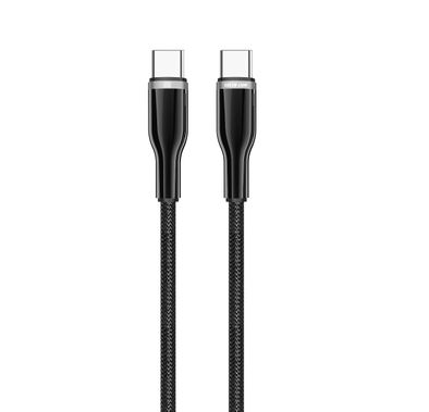 Green Lion 60W USB-C to USB-C Braided Zinc Alloy Cable, 1m Cable Length, 480 Mbps Transfer Speed, Charge & Sync - Black  