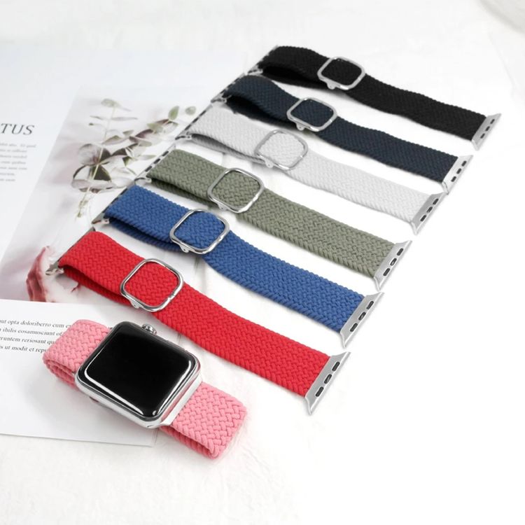 Coteetci Nylon strap with soft and breathable Adjustable Length Strap / Band Compatible With Apple Watch 42/44mm