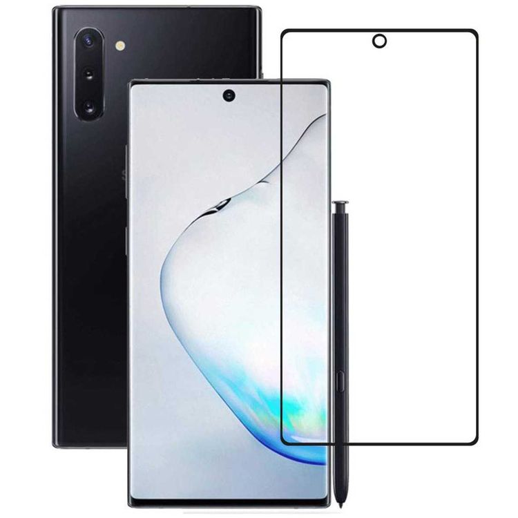 Porodo 3D Curved Full Tempered Glass Screen Protector For Samsung Galaxy Note 10 - Black
