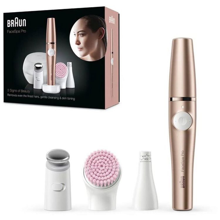 Braun FaceSpa Pro 921 3-in-1 beauty device for epilation, cleaning and care  - Rose Gold