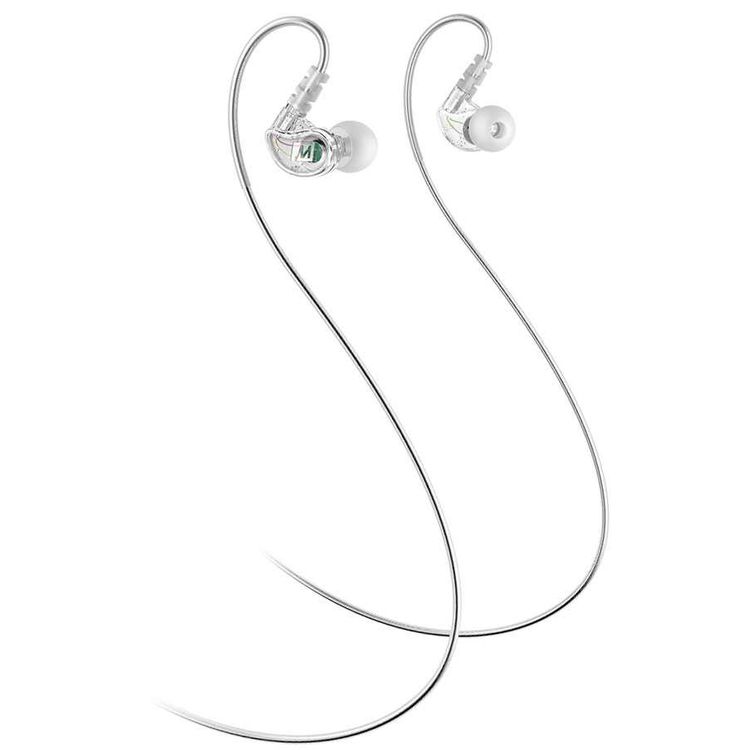 MEE audio M6 Memory Wire In-Ear Sports Headphones, Clear