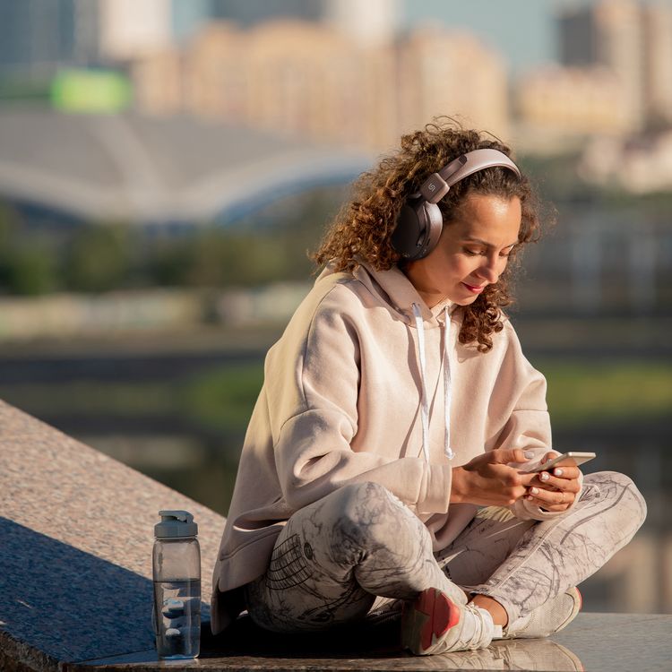 Porodo Soundtec Onyx Sonic Wireless Headphones with Noise Reduction, Bluetooth Version 5.4, Type-C Charging Port, 2 Hours Charging Time, 18 Hours Play Time, 10m Transmission Distance, Game Mode, EQ Mode, TF Card Play Back, Compact & Foldable Design, Multiple Function Key Control - Brown