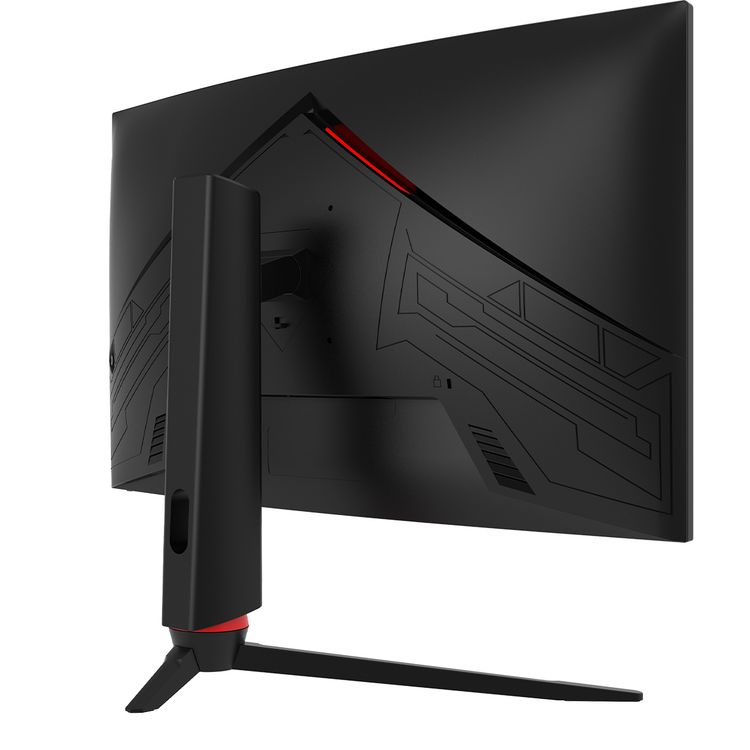 Porodo Gaming 27" 240Hz Curved Gaming Monitor Adjustable Rotating Stand - Black - 27 Inch
