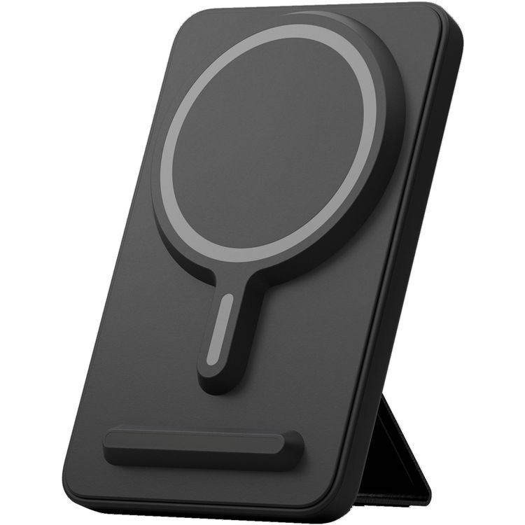 Levelo Seoul Magsafe 5000mAh Power Bank, PD 20W Fast Charging, LED Indicator, Durable, Magnetic Hold, Built-In Stand, Portable - Black