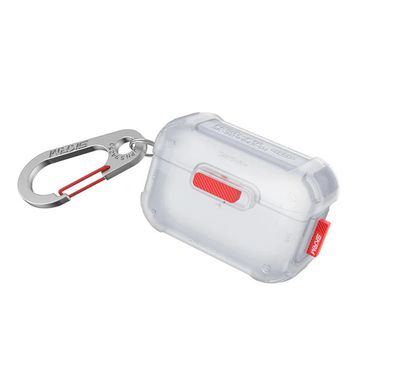 Skinarma Airpods Pro 2 Case Mecha with Layered Hybrid Shell Construction, Secure Magnetic Closure, Precise Openings for Speakers and Charging Port - Frost