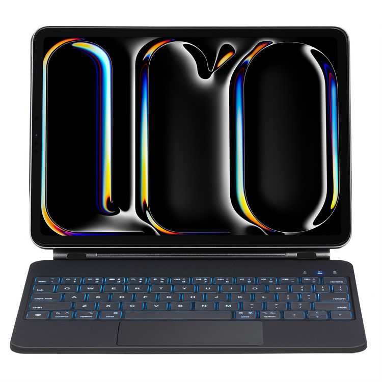 Green Lion Magic Keyboard Case for iPad Pro 11", 10 m Operating Distance, Type-C Charging Port, Pencil Holder - Black