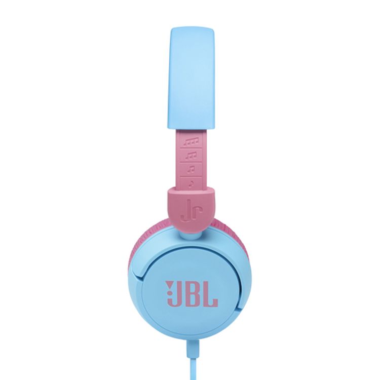 JBL Junior 310 Wired Kids Headphones with Built-In Microphone, Comfortable Fabric Headband, Tangle Free Cable - Blue