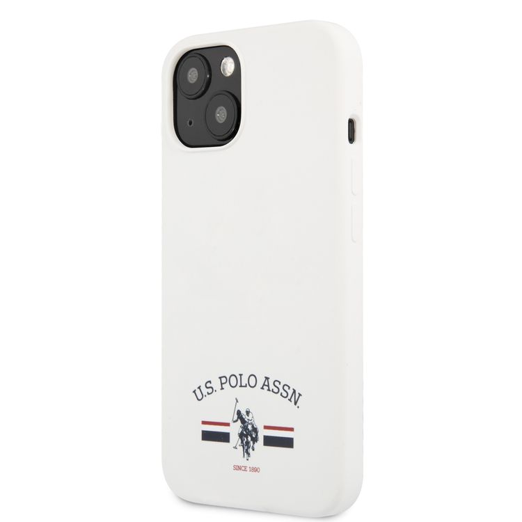 CG MOBILE U.S. Polo Assn. Liquid Silicone Flag Logo USPA Compatible for iPhone 13 (6.1") Shock Absorption, Anti-Scratch, Easy Access to All Ports, & Drop Resistant