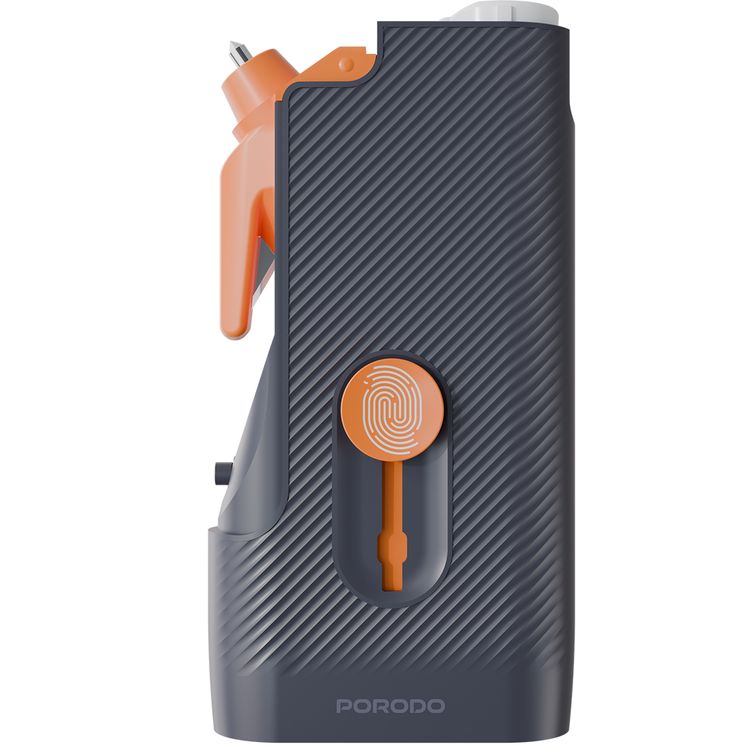 Porodo Lifestyle Vehicle Emergency Safety Kit with Tool Cleaners, ABS Material, Lightweight & Portable, Safety Hammer Included, Easy to Use, Glass & Dashboard Cleaner Supplied - Black