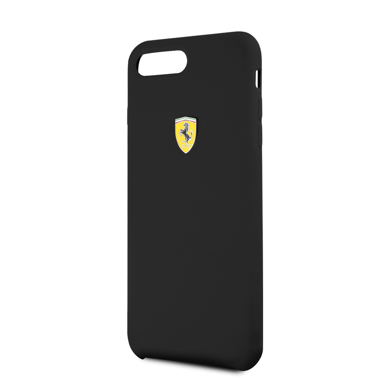 CG MOBILE Ferrari SF Silicone Phone Case Compatible for iPhone 8 / 7 Plus | Protective Mobile Case Officially Licensed - Black