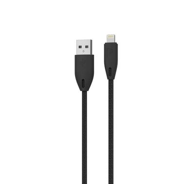  Powerology Braided USB-A to Lightning Cable - 1.2 meter / 4 feet - Black - 1.2M