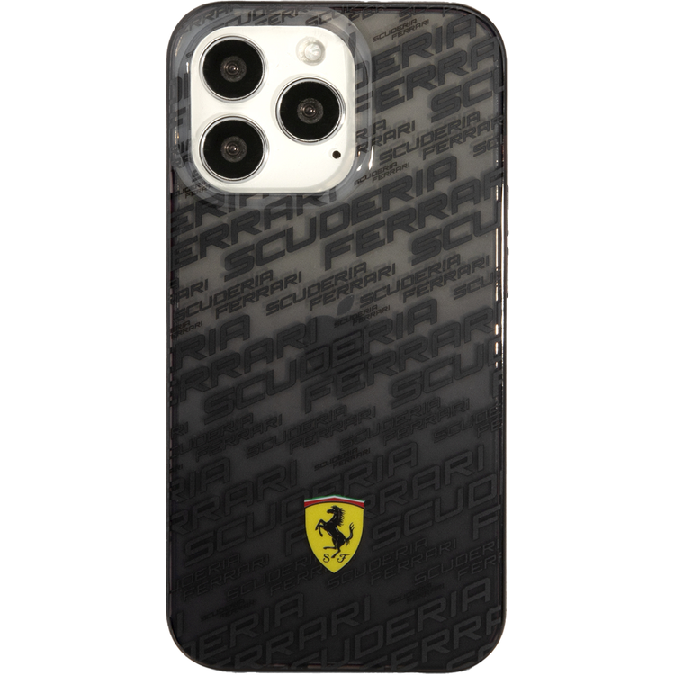 Ferrari PC/TPU Scuderia Dyed Bumper  Case, Drop protection, Compatible with iPhone 13 Pro - Black