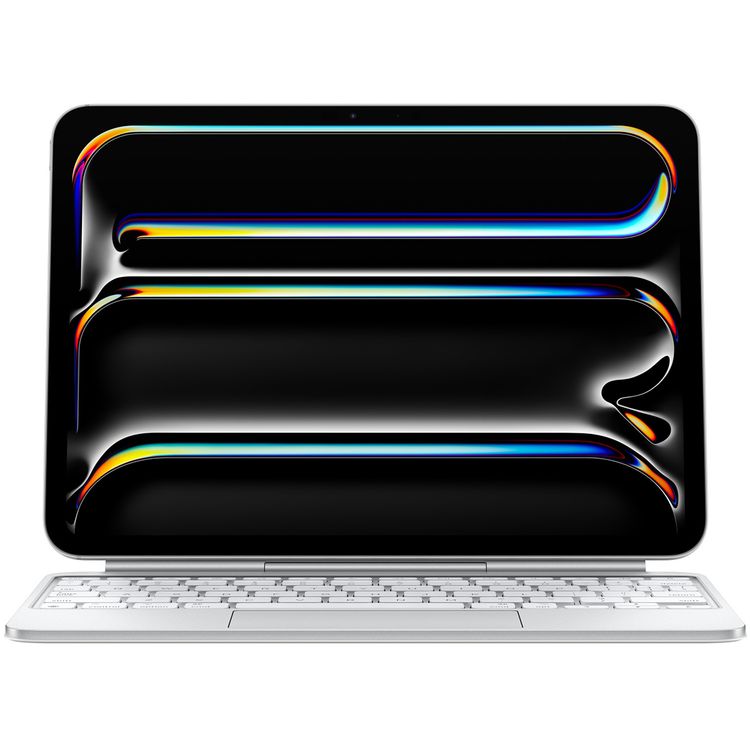 Apple Magic Keyboard for iPad Pro 13" M4 with Arabic Language, Front & Back Protection, Backlit Keys & a Scissor Mechanism, USB-C Port, 14-Key Function Row for Quick Access, Portable & Thin Design, Multi-Touch Gestures - White