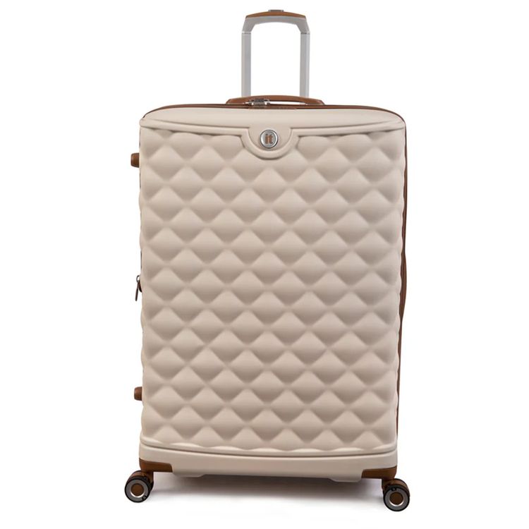 it luggage Indulging Unisex ABS Hard Case Luggage, Expandable Trolley Bag with 8x360° Spinner Wheels and TSA Lock - Large / Cream