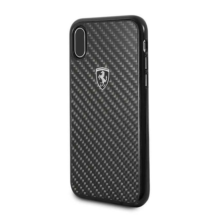 CG Mobile Ferrari Heritage Real Carbon Hard Case for iPhone X - Black