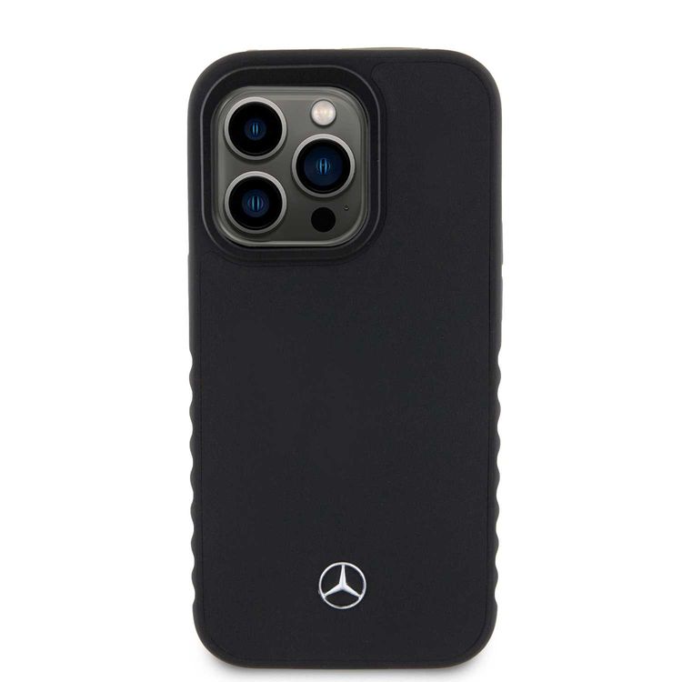 Mercedes-Benz iPhone 15 Pro Max For Smooth Genuine Leather Case - Black