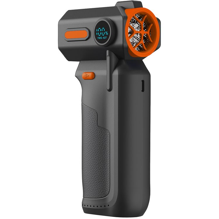 Porodo Cordless Turbo Air Duster with LED Work Light, Three‐Speed Airflow, Digital Battery Display, 160W Motor Power, 130k RPM Turbo Air Duster, Long Standby Mode, 16~26m/s Air Speed, 30Min Working Time - Black