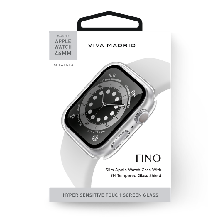 Viva Madrid Fino Screen Protector Case Compatible for Apple Watch, Full Protective Bumper Cover Case, Shock Absorbent & Anti-Scratch Replacement Case Compatible with 42/44mm - Clear