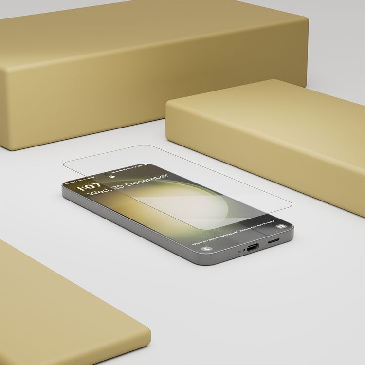 Levelo 2.5D Silk Print HD Clear Screen Protector for Samsung Galaxy S24, Anti-Fingerprint, Oleophobic & Hydrophobic Coating, Anti-Scratch, Impact-Resistance, Air Bubble Prevention, Anti-Static - Clear