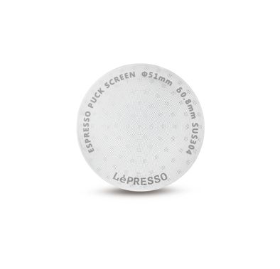 LePresso Precision Fit Puck Screen for 51mm Portafilter, SUS304 Stainless Steel Material, Built for Heavy Daily Use - Silver