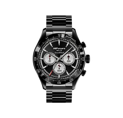 HiFuture Go Pro2 Smart Watch with 1.32" AMOLED Display, 10 Days Battery Life, 466 × 466 Pixels Resolution, 430mAh Battery Capacity, 1 ATM Water Resistance Level, 24 Sports Modes, Wireless Charging - Black