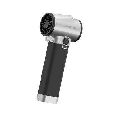 Green Lion GB-186X Turbo Blower with 4000mAh Battery Capacity, 2.5 Hours Charging Time, 6-80 Minutes Working Time, DC Charging Port, ABS, Silicone & Metal Paint Material - Silver