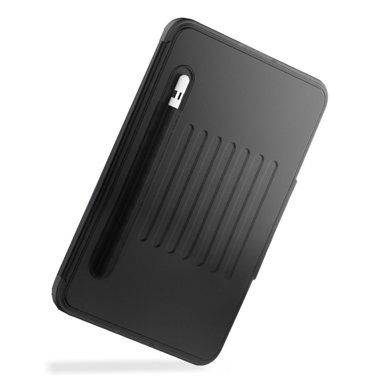 Levelo Luxora Case for iPad 10.2" (2019-2021), Adjustable Multi-Angle Viewing, Premium PU Leather Finish, Shockproof, Anti-Fingerprint, Built-in Pen Holder & Built-in 2 Card Slots, Magnetic Flap Closure - Black