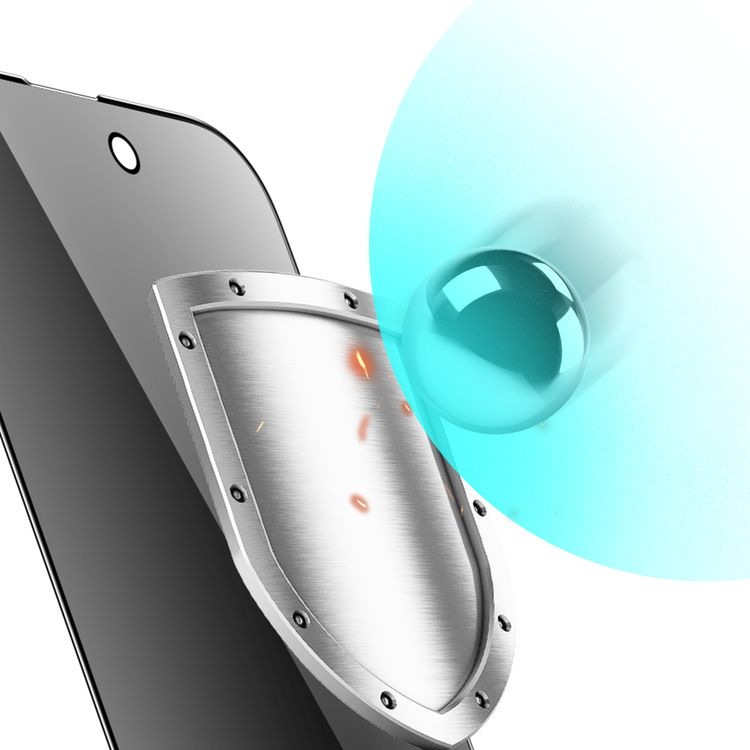 واقي شاشة Green Lion 9H Steve Privacy لآيفون 13 برو ماكس/14 بلس (6.7 بوصة)، مضاد للخدش، مضاد لبصمات الأصابع، استجابة عالية - باللون الأسود.