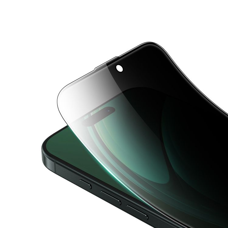 واقي شاشة Green Lion Diego Pet Privacy Full المنحني المصنوع من الزجاج عالي الاستجابة ومضاد لبصمات الأصابع والخدوش وخالٍ من الفقاعات - حافة سوداء