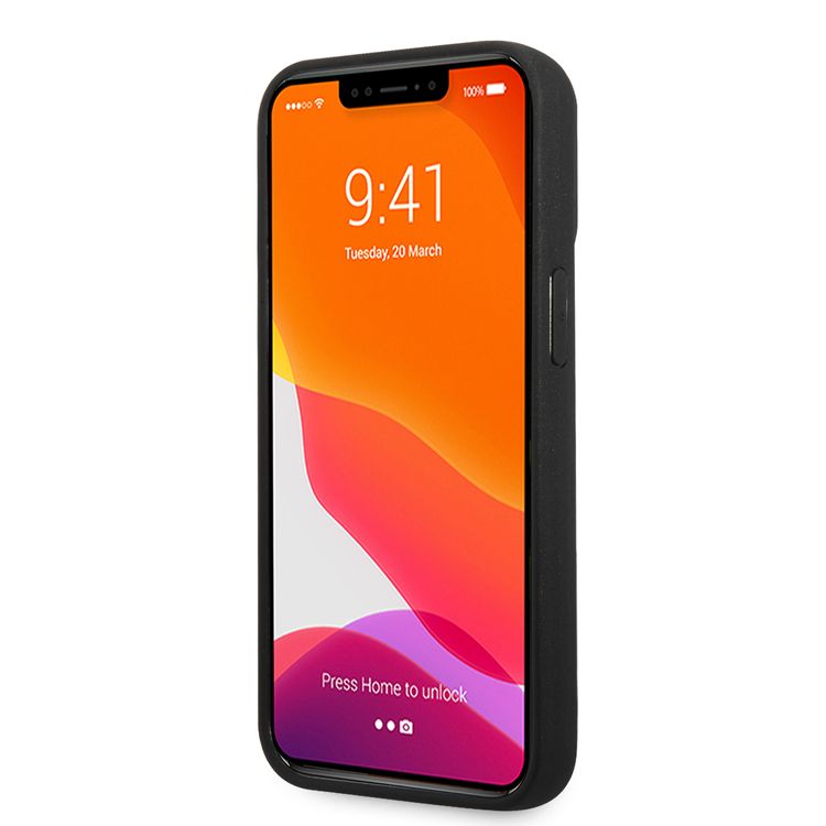 CG MOBILE Ferrari Real Carbon Hard Case Metal Logo Compatible for iPhone 13 Pro (6.1") Scratches Resistant, Easy Access to All Ports