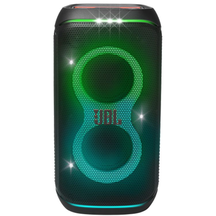 JBL PartyBox Club 120 Bluetooth Speaker, 12 Hours Play Time, Futuristic Lightshow, Foldable Handle, Splash Proof, Dual Mic & Guitar Inputs, Bluetooth Version 5.3 - Black