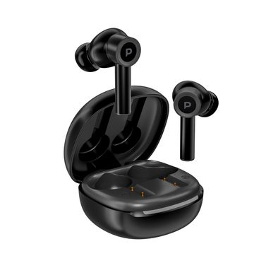 Powerology Saba In-Ear Earbuds with Active Noise Cancellation, Up to 5 Hours Battery Life, Bluetooth Version 6.0, Up to 10m Bluetooth Range,  Type-C Charging Port, Secure In-Ear Fit, Seamless Auto Pairing - Black