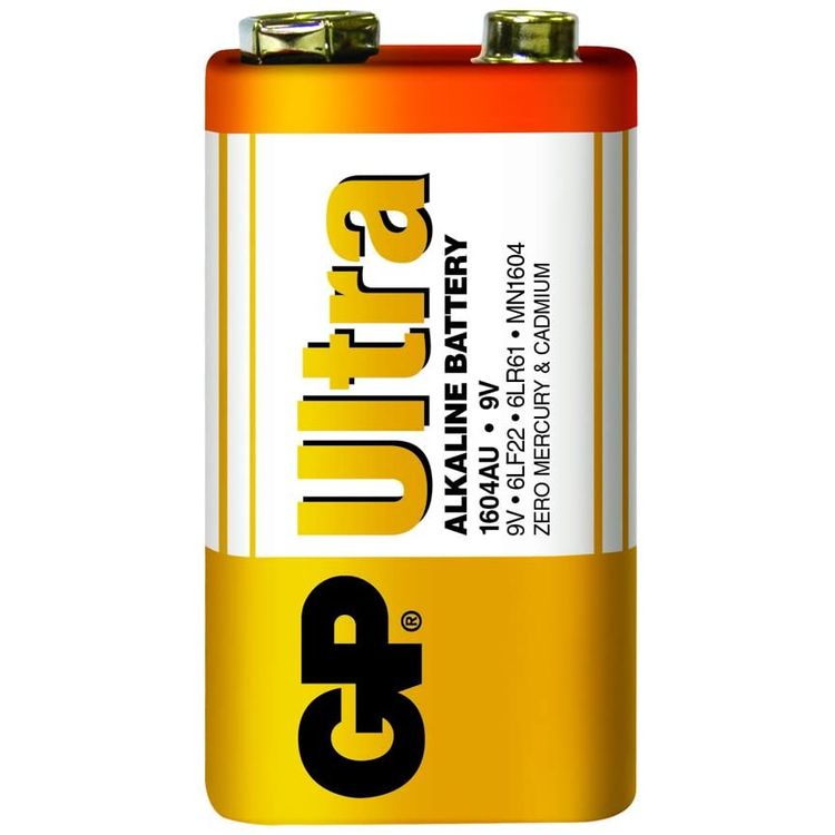 GP Batteries Ultra Alkaline 9V Battery - White