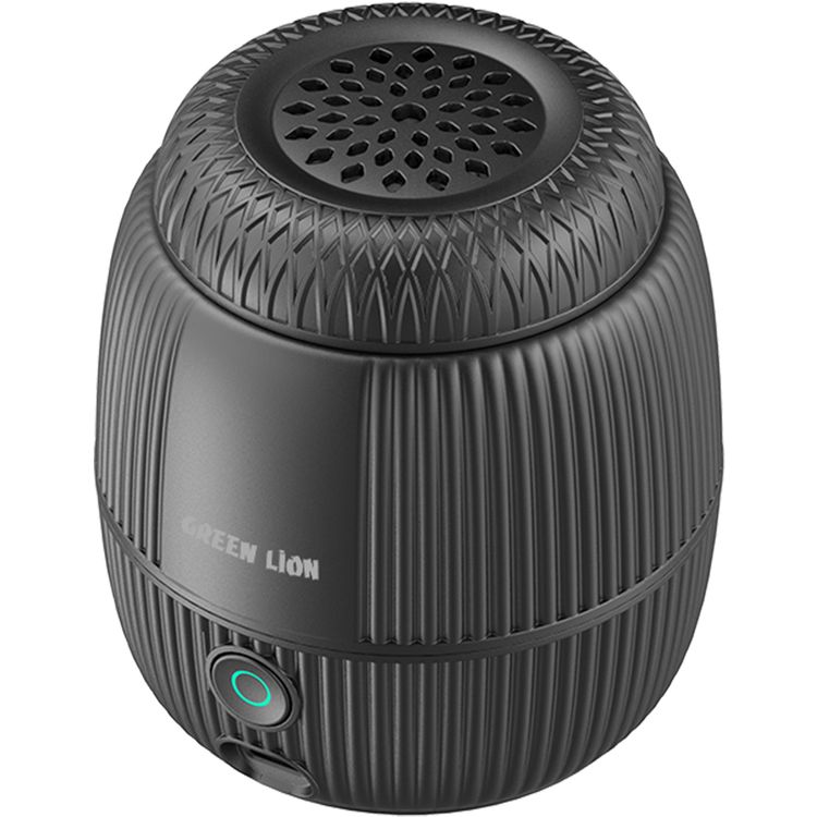 Green Lion Diwan Bakhour Burner with LED Indicator, 120 Seconds Single Burning Time, Up to 10 Burning Cycles Per Charge, Wide Area Coverage, Aesthetic Appearance, Safe & Non-Toxic, Auto-Off Function - Black