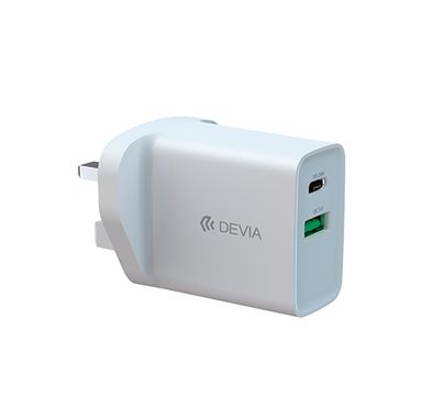 Devia Smart Series PD & QC Quick Charger UK 20W - White