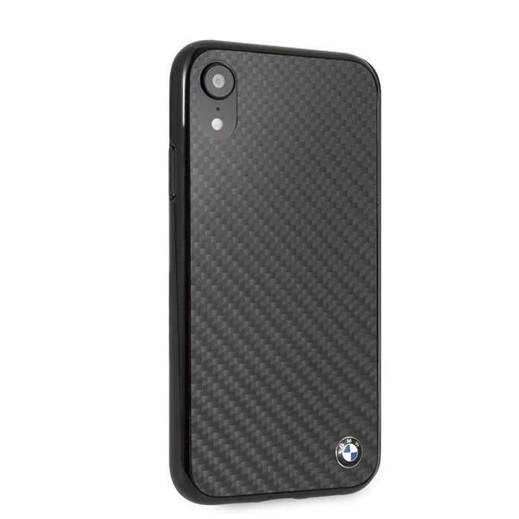BMW Real Carbon Fiber TPU Hybrid Case Compatible with iPhone Xr - Black