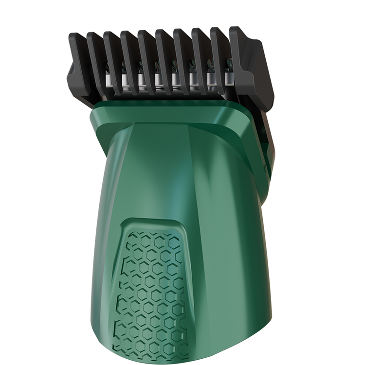 Green Lion Style Pro 6-in-1 Grooming Kit with Digital Display, Wet & Dry Trim, Charging Base, Ergonomic Design, Type-c Charging Port , Stainless Steel Blade - Green