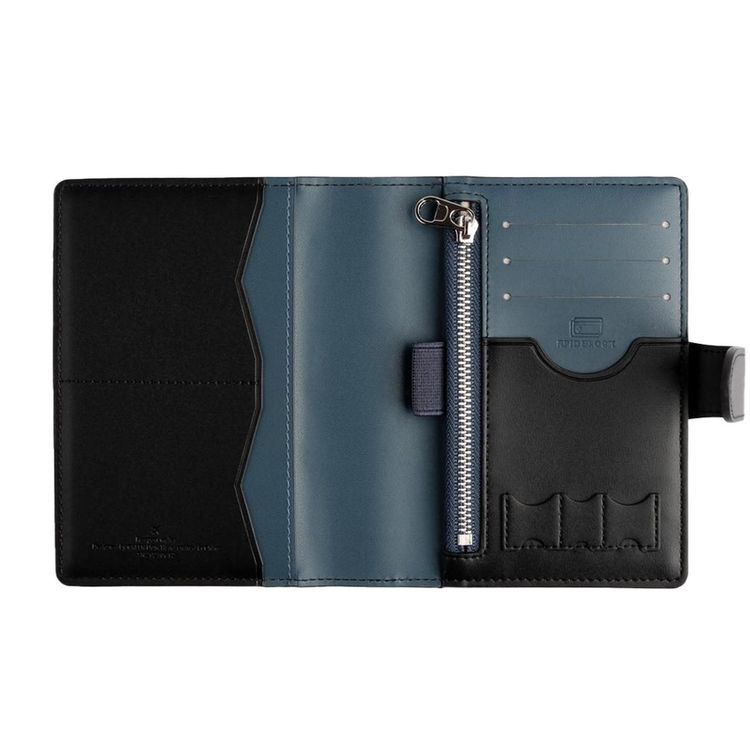 Green Lion Passport Pouch  - Black