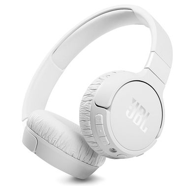 JBL T660 Over-Ear Wireless Bluetooth Headphone wit Noise-Cancelling, Pure Bass, 44-hours Battery Life with ANC on, Hands-free Calls,  Foldable Design - White