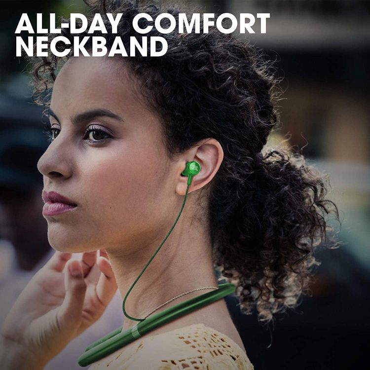 JBL LIVE 220BT سماعات أذن بلوتوث لاسلكية قوية الجهير للرقبة مع 10 ساعات من وقت اللعب مع ميكروفون ، مكالمات بدون استخدام اليدين مع مساعد صوت ، شريط رقبة مريح طوال اليوم ، وسادات مغناطيسية