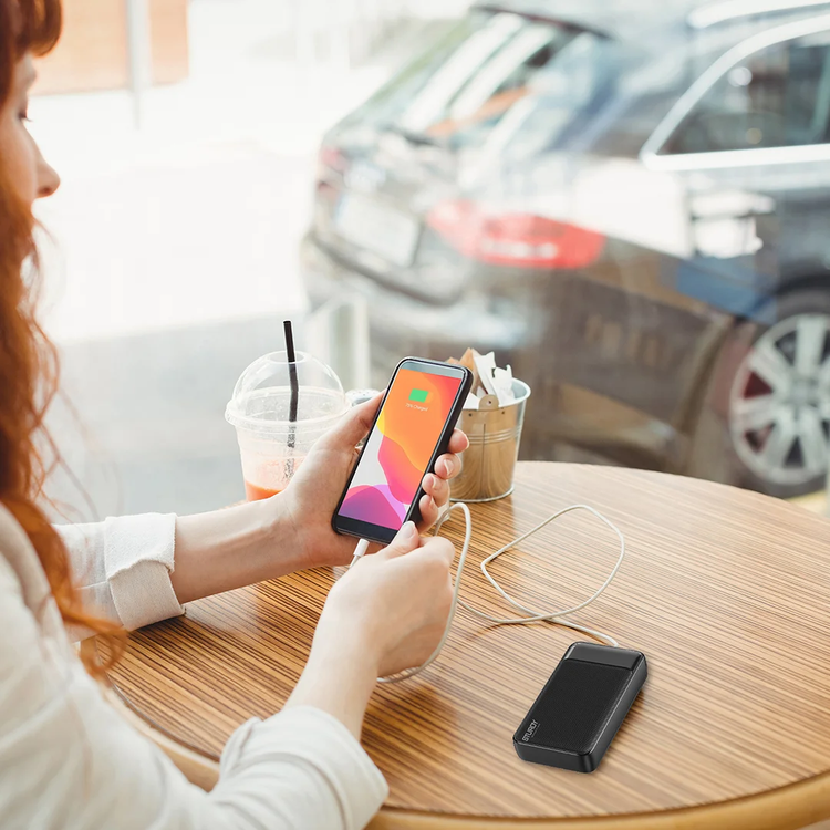 PAWA Sturdy 30000mAh Power Bank PD20W with Digital Display, Micro & Type-C Input, USB-C & Dual USB-A Output, Type-C Cable Included, Fast Charging, Lightweight & Portable, Simultaneous Charging, Smart & Intelligent Protection - Black