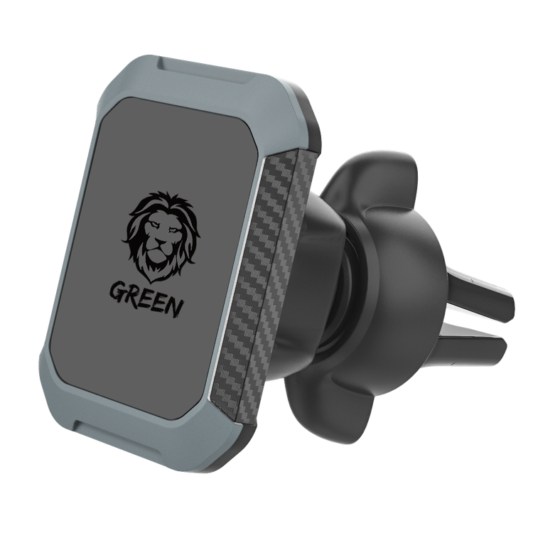 Green Lion 2 in 1 Magnetic Car Phone Holder Ventilation, 360 Degree Rotation, Perfect for GPS, Ultra Strong Magnet Mobile Phone Holder Compatible for 3.4-7 inches