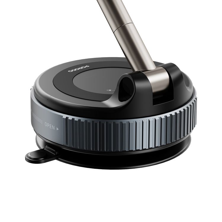 Porodo Vacuseal Rotate-Lock MagSafe Mount with N52 Magnets, Adjustable Viewing Angle, One-Hand Operation, Strong Suction, Horizontal & Vertical Modes - Black