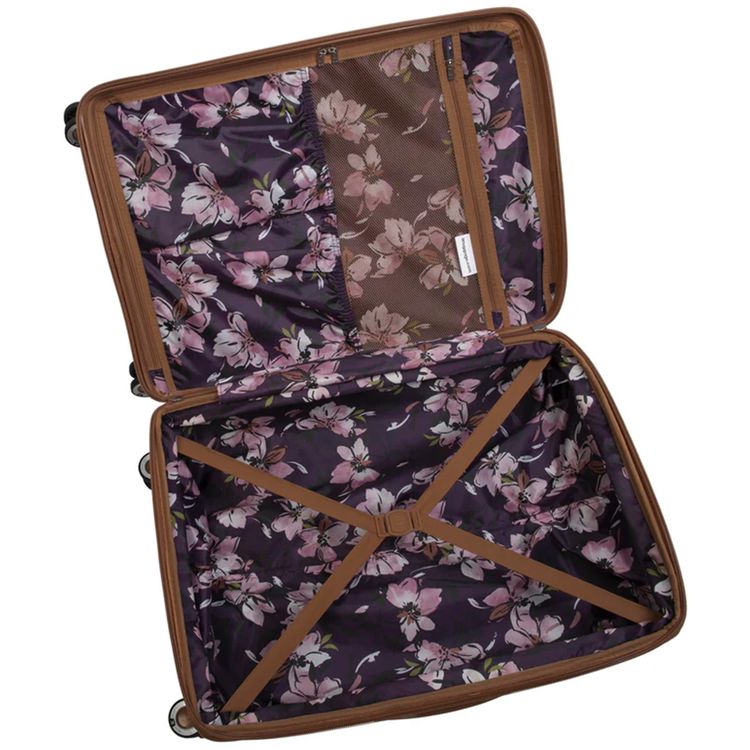 it luggage Indulging Unisex ABS Hard Case Luggage, Expandable Trolley Bag with 8x360° Spinner Wheels and TSA Lock - Medium / Cream