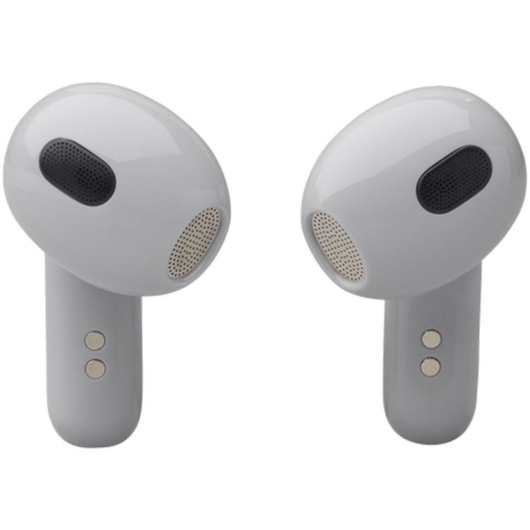 JBL Live Flex3 True Wireless Earbuds with Display, 50 Hours Battery Life, Adaptive Noise Cancelling, Multi-Point Connection, Water and Dust Resistant, 6 Microphones, JBL Spatial Sound - Silver