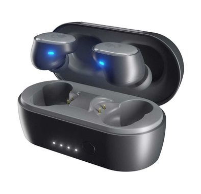 Skullcandy Sesh True Wireless Earbuds with Microphone, Call, Track & Volume Control, 10-Hour Battery Life, IP55 Sweat, Water, & Dust Resistant, Bluetooth Headset Charging Case with Activate Assistant - Black