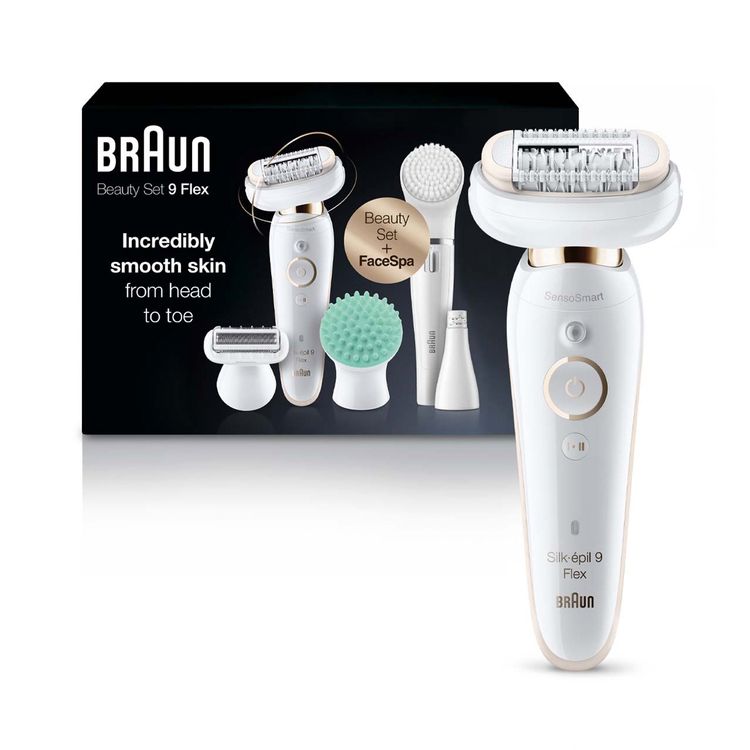 Braun Silk-Epil 9 Flex 9300 Beauty Set Wet & Dry Epilator - White