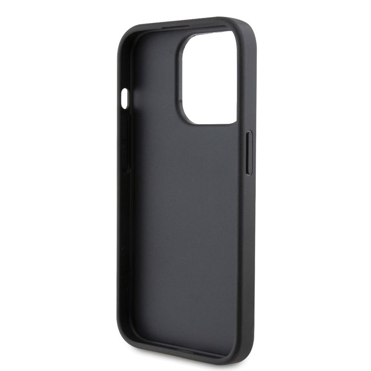 Karl Lagerfeld Fixed Glitter Case with Ikonik Logo Metal Pin - Silver - iPhone 15 Pro Max